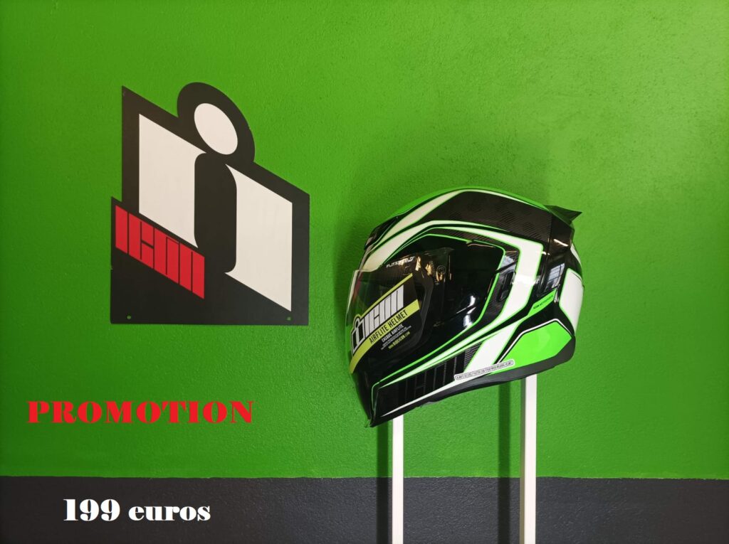 Déstockage dernier casque Icon Airflite RaceFlite Vert taille L-60