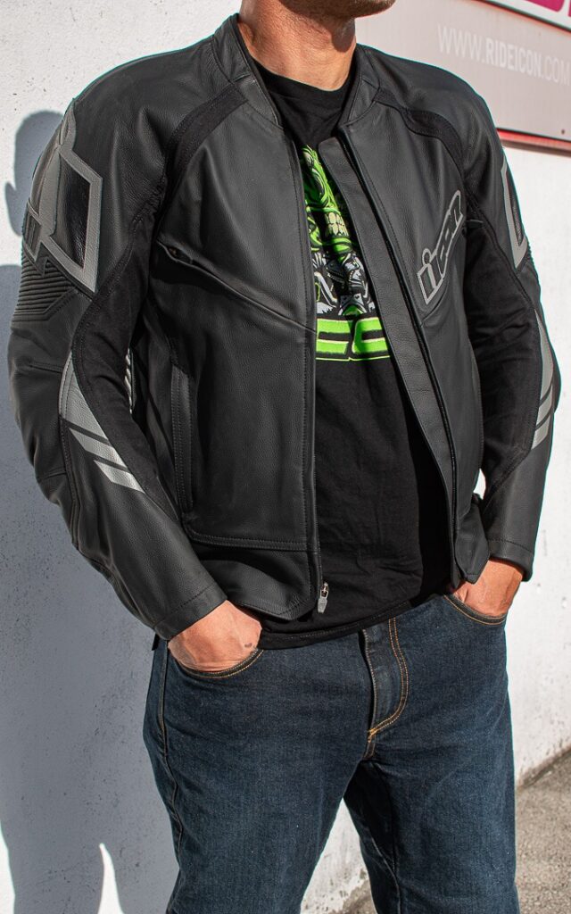 Déstockage veste Icon cuir Hypersport 2 grise taille 52
